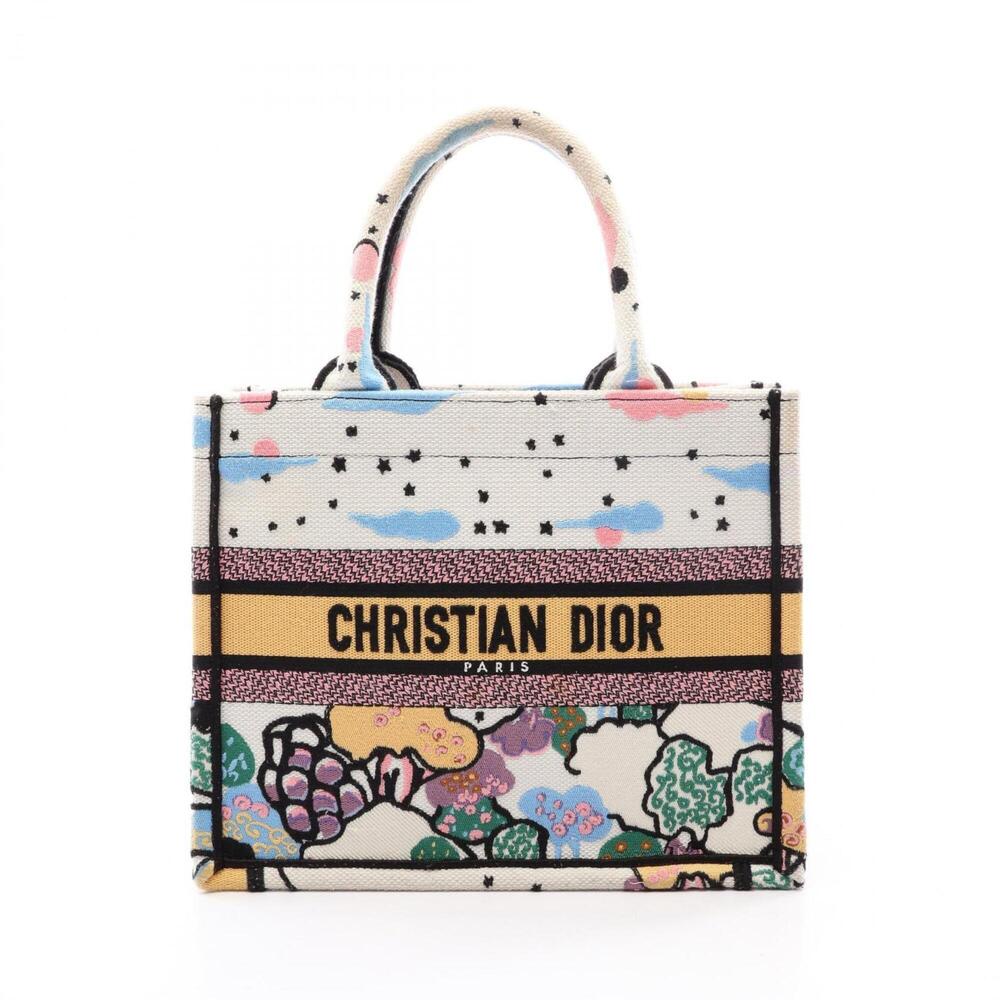 Christian Dior Dior BOOK TOTE Small Tote Bag Handbag Canvas Women's White Mul...